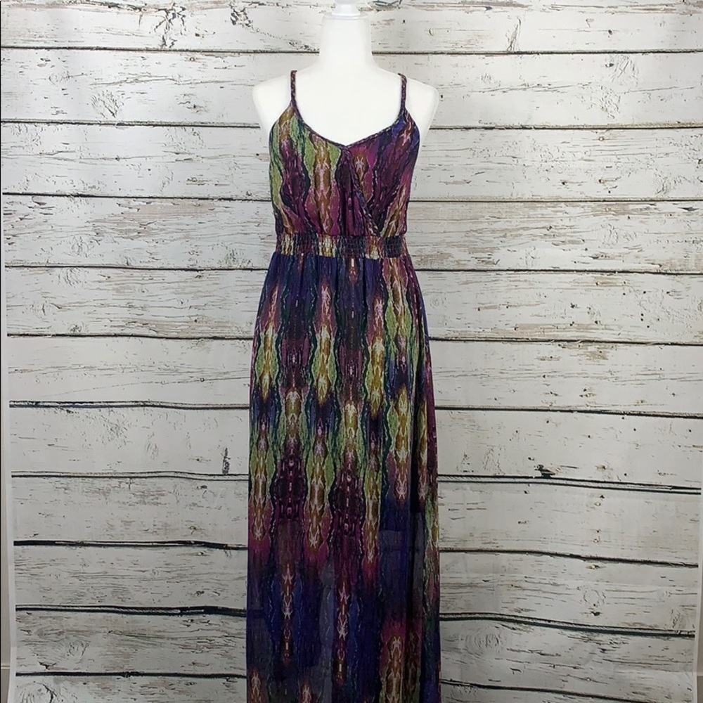 CHARLIE JADE Reptile Print Maxi Dress